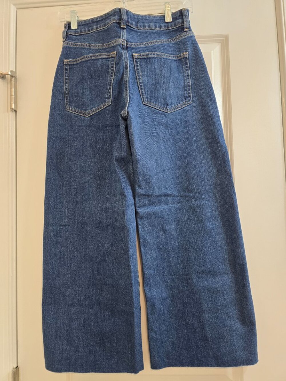 H&M Wide High Ankle Jeans - Dark Denim Blue - Picture 5 of 7